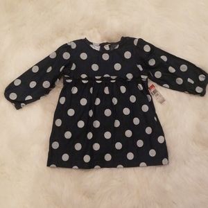Denim Polka Dot Dress
